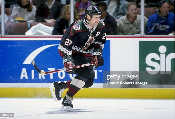 Defenseman Teppo Numminen of the Phoenix Coyotes in action during a game against the Anaheim Mighty Ducks at the Arrowhead Pond in Anaheim,...