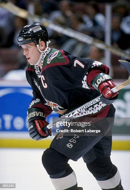 Left wing Keith Tkachuk of the Phoenix Coyotes in action during a game against the Anaheim Mighty Ducks at the Arrowhead Pond in Anaheim, California....