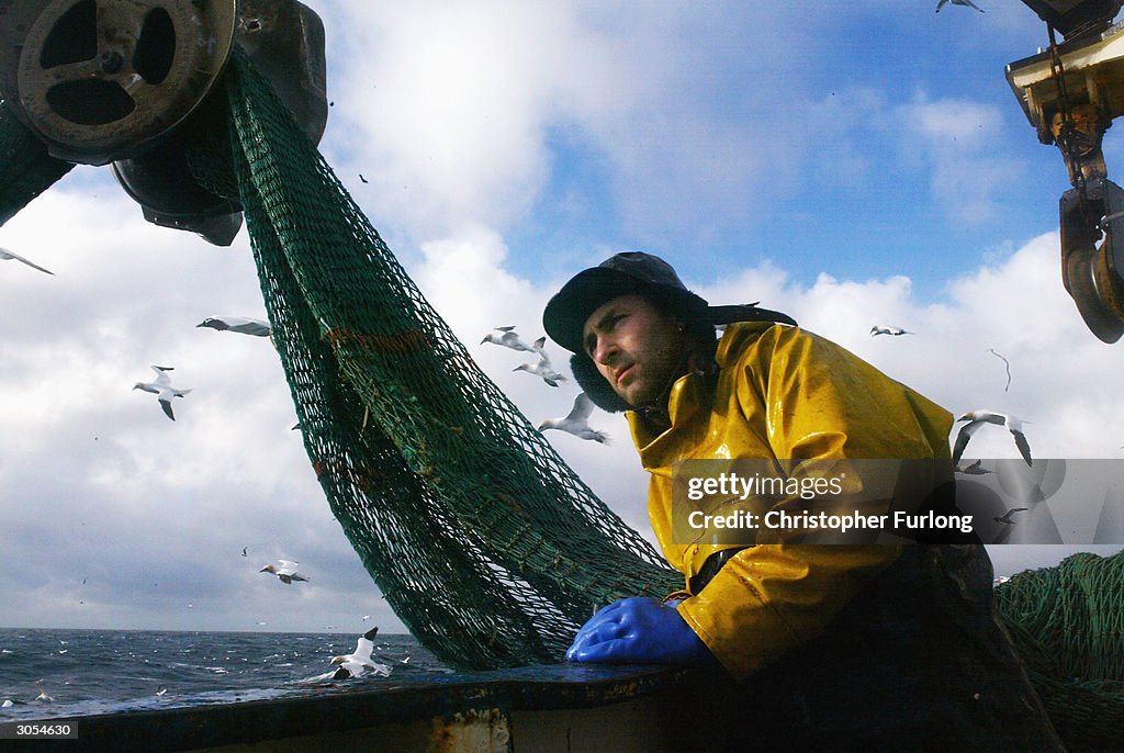 Scottish Trawlermen Work The Waters Of The North Atlantic