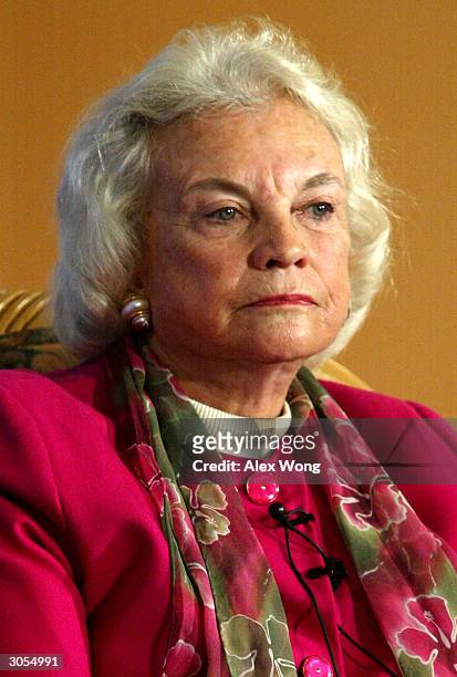 Supreme Court Associate Justice Sandra Day O'Connor attends a discussion March 8, 2004 at Renaissance Mayflower Hotel in Washington, DC. The Council...
