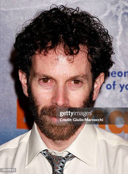 Writer Charlie Kaufman arrives at the world premiere of Focus Feature's "Eternal Sunshine Of The Spotless Mind" on March 9, 2004 at the Samuel...