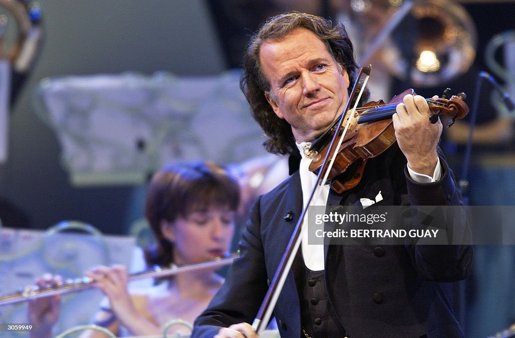 Conductor Andre Rieu Dutch conductor and violinist Andre Rieu performs at Bercy Palace, 10 ...