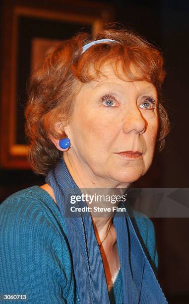 Actress Marcia Warren participates in the photocall for new play "3 Women" at the Riverside Studios on March 10, 2004 in Shoreditch, London, England....