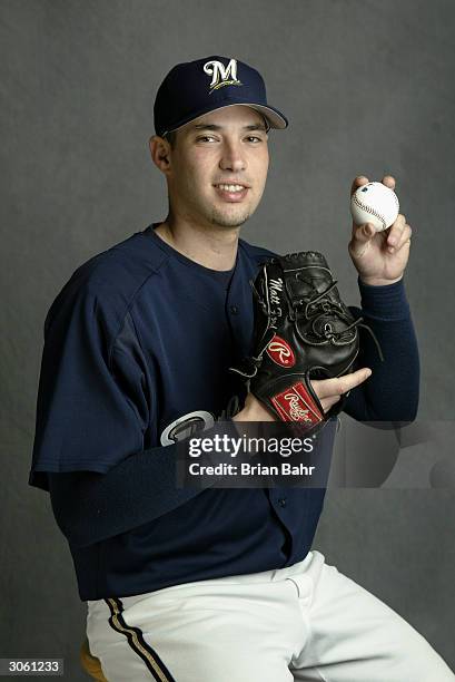 Matt Ford of the Milwaukee Brewers poses for a portrait during photo day on February 29, 2004 at Maryvale Baseball Park in Phoenix, Arizona.