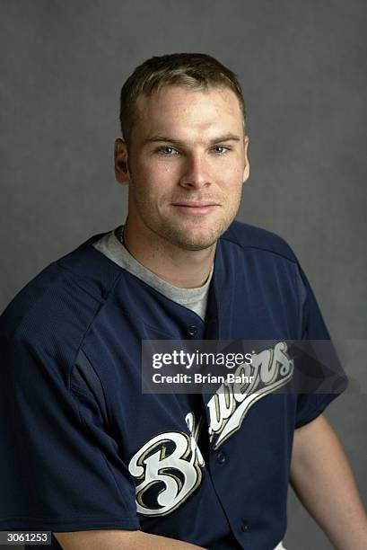 Ben Sheets of the Milwaukee Brewers poses for a portrait during photo day on February 29, 2004 at Maryvale Baseball Park in Phoenix, Arizona.