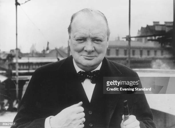 British Conservative politician Winston Churchill.