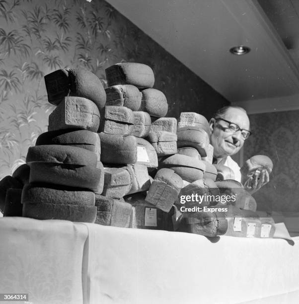 Ted Page judging a bread baking competition.