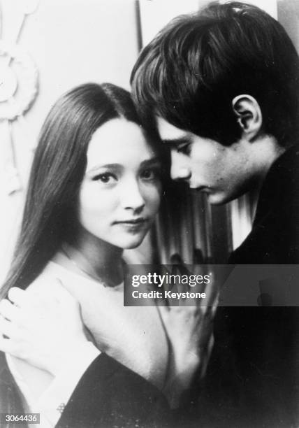 British actress Olivia Hussey and actor Leonard Whiting star in Franco Zeffirelli's 'Romeo and Juliet'.