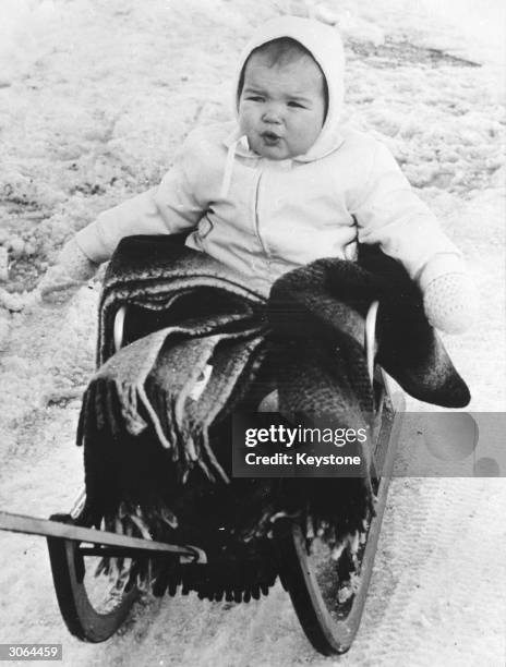 Princess Stephanie, daughter of Prince Rainier of Monaco and Princess Grace, on holiday at the Swiss resort of Schoenried.