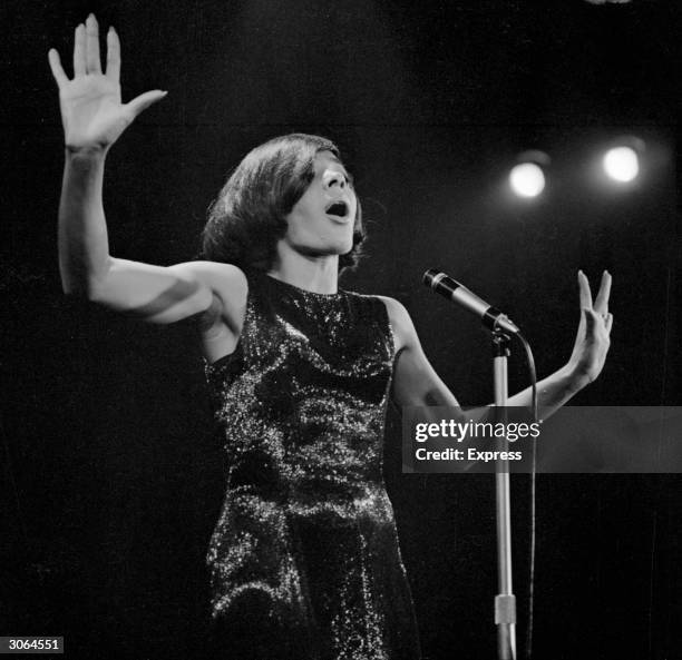 Welsh singer Shirley Bassey at the Pigalle nightclub in London.