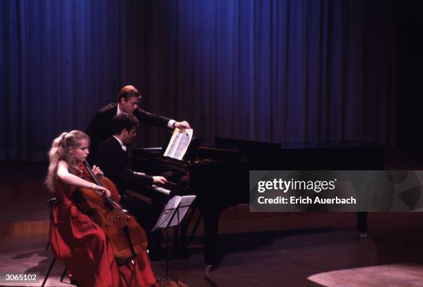 Newlywed musical team Jacqueline du Pre and Daniel Barenboim in concert at the Queen Elizabeth Hall, London.