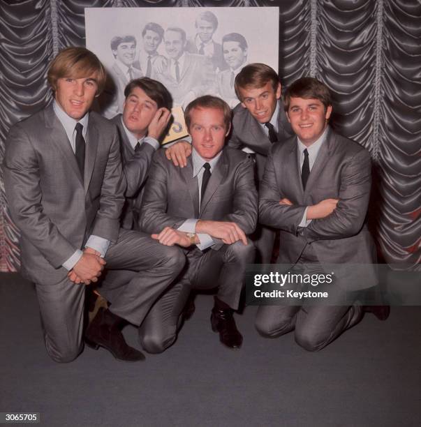 American pop group The Beach Boys on November 2, 1964 in London England. From left to right, Carl Wilson , Brian Wilson, Mike Love, Al Jardine and...