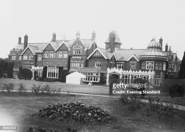Bletchley Park, Buckinghamshire, home to the family of politician and financier, Sir Herbert Samuel Leon. In World War II the House became the centre...