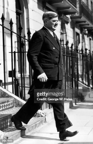 Welsh Labour MP and Minister of Labour, Aneurin Bevan leaving his Cliveden Gardens home for a private meeting in regard to his dissatisfaction with...