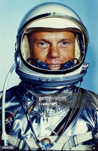 Astronaut John Herschell Glenn Jnr, who became the first American to carry out a space orbit of the earth in the Project Mercury capsule Friendship 7.