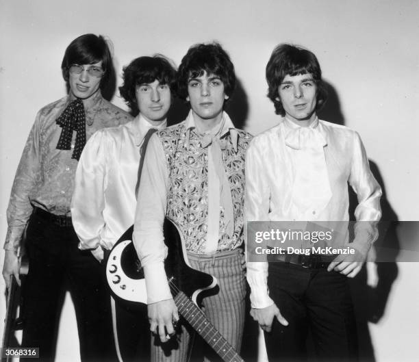 Psychedelic sixties band Pink Floyd; from left to right, Roger Waters, Nick Mason, Syd Barrett and Rick Wright.