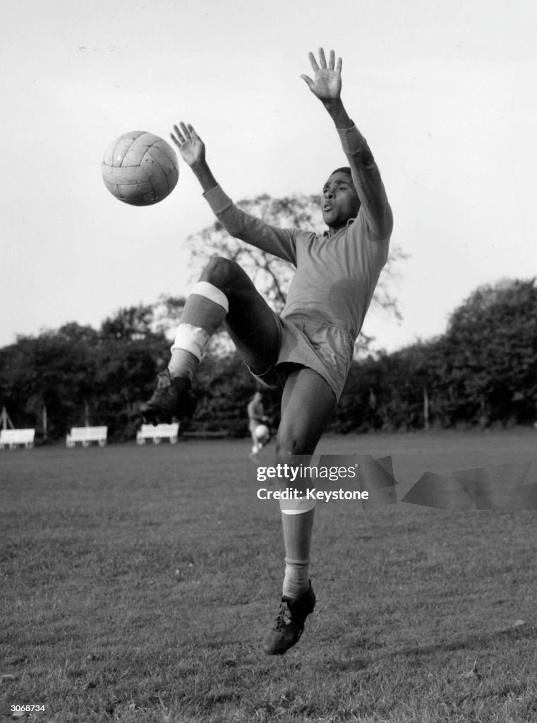 Portuguese footballer Eusebio in training for an upcoming match News Photo - Getty Images