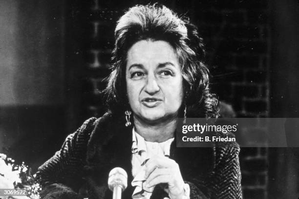 American feminist and author Betty Friedan, a founder member of NOW and the author of 'The Feminine Mystique'.