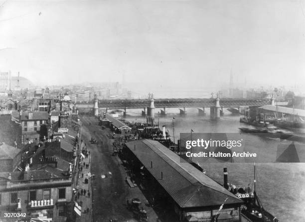 Bridge over the River Clyde as seen from the Sailors' Home, Glasgow.