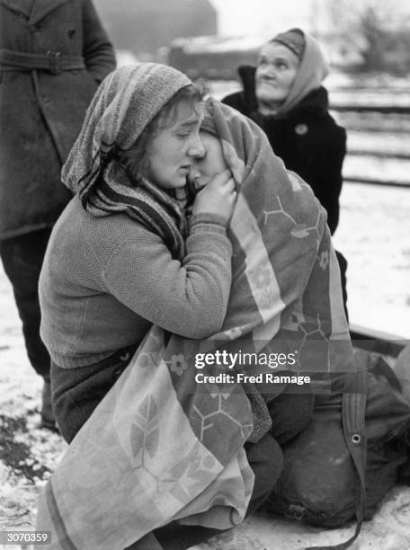 Two of the handful of people who survived a march from Lodz in Poland to Berlin to seek shelter. 150 originally started the march which took 2 months...