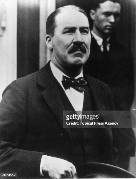 British archaeologist Howard Carter leaves the White House in Washington after a meeting with President Coolidge.