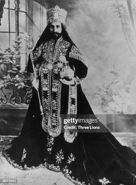 Emperor of Ethiopia, Haile Selassie after his coronation.