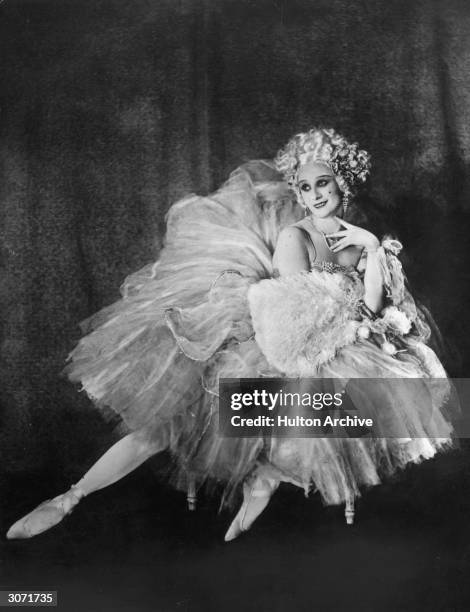 Ballerina Anna Pavlova in costume for the ballet, 'Rondino'.