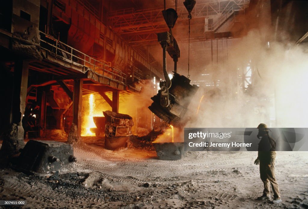 Colombia,Boyaca,Paz Del Rio,view inside steel foundry