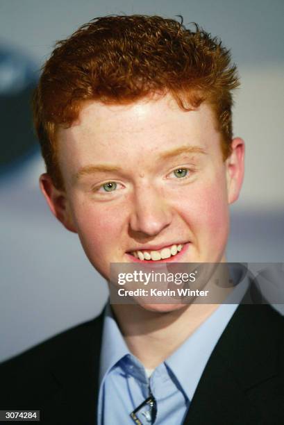 Finalist John Stevens arrives at Fox's celebration of American Idols Top 12 finalists at Pearl on March 10, 2004 in West Hollywood, California.