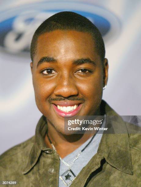 Finalist George Huff arrives at Fox's celebration of American Idols Top 12 finalists at Pearl on March 10, 2004 in West Hollywood, California.