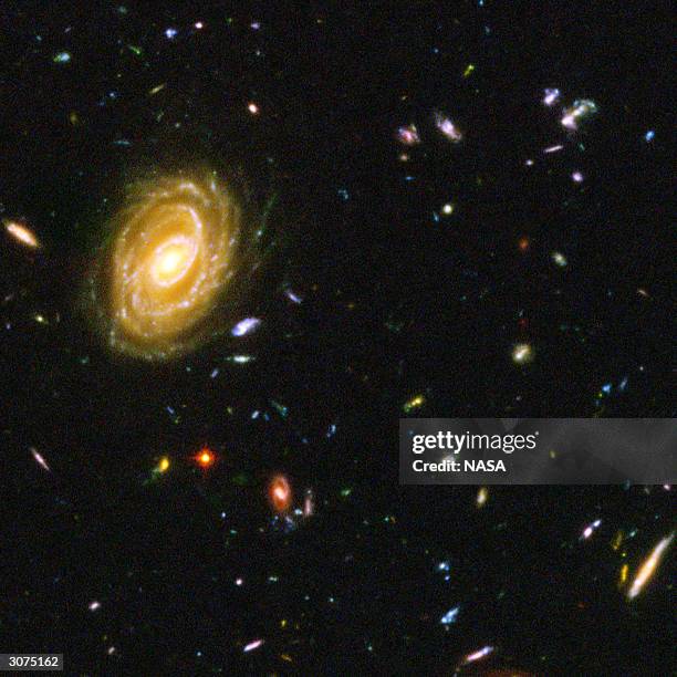 In this NASA handout, a view of deepest view of the visible universe ever achieved are seen in a Hubble Telescope composite photograph released March...