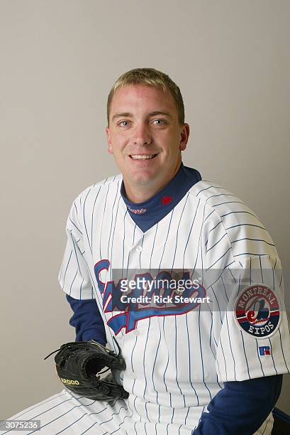 Pitcher Randy Choate of the Montreal Expos poses for a photo during Media Day at Space Coast Stadium on February 28, 2004 in Viera, Florida.