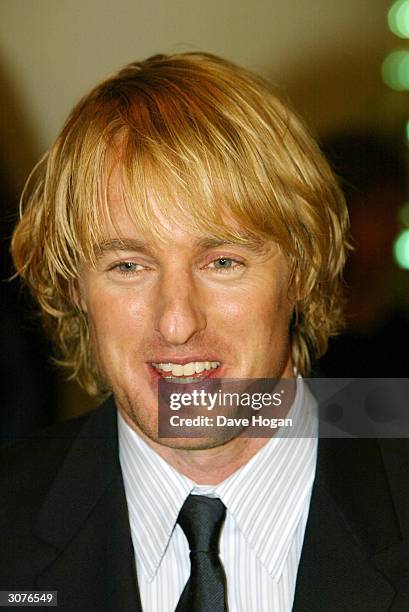 Actor Owen Wilson arrives at the UK Premiere of the movie remake of U.S TV series, "Starsky And Hutch" at the Odeon, Leicester Square on March 11,...