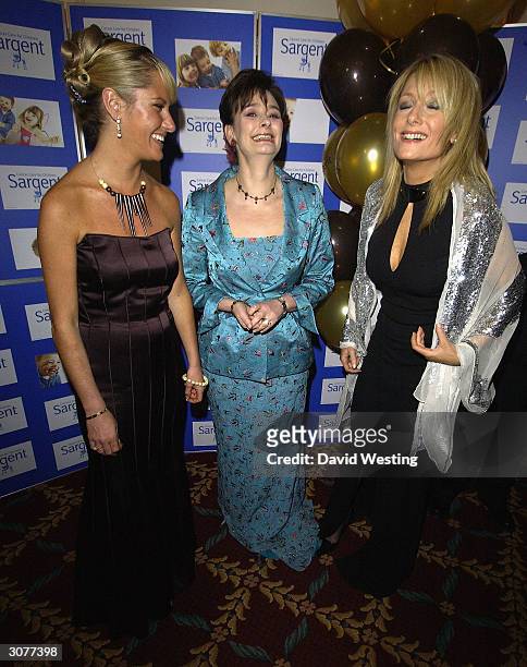 Celebrity Alex Best, Cherie Blair QC, the Patron of the Charity and the Prime Minister's wife, and television presenter Gaby Roslin arrive at The...