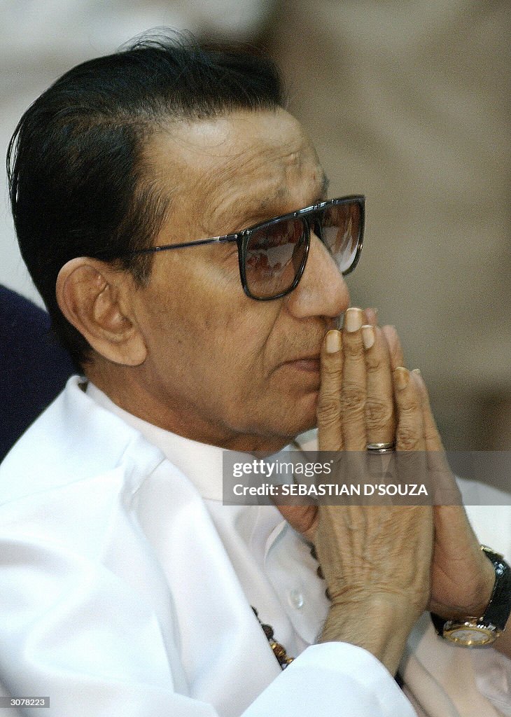 A pensive Bal Thackeray, right-wing Hind