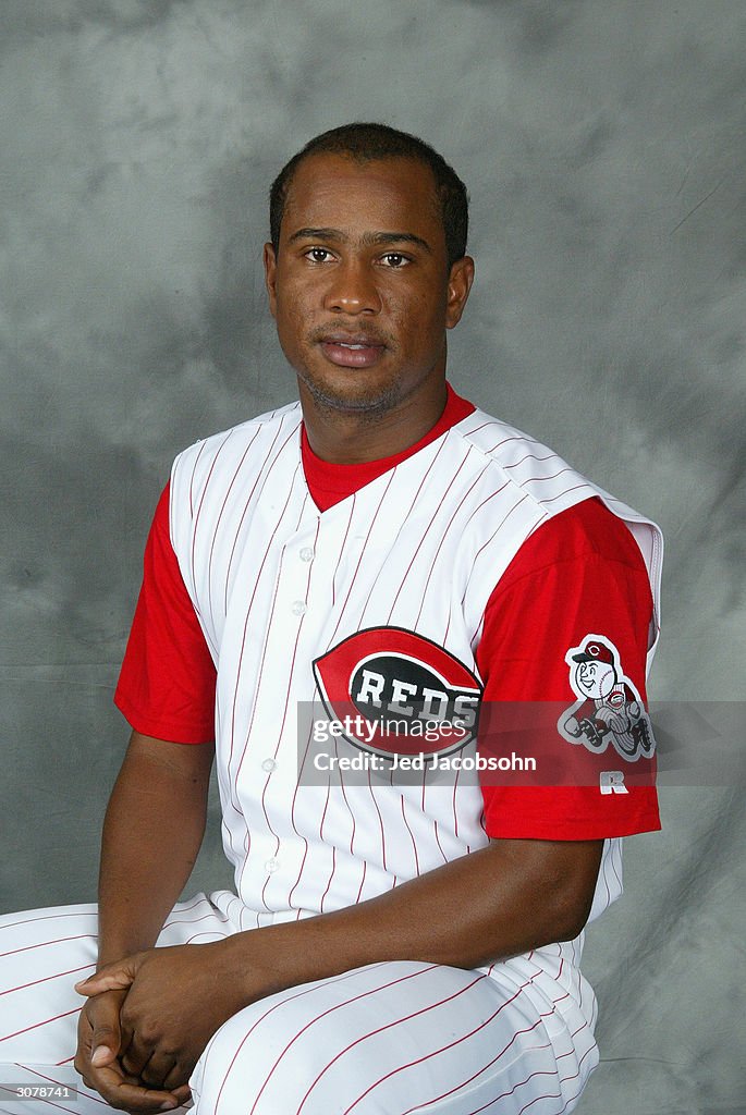 Pitcher Jesus Sanchez of the Cincinnati Reds poses for a portrait ...