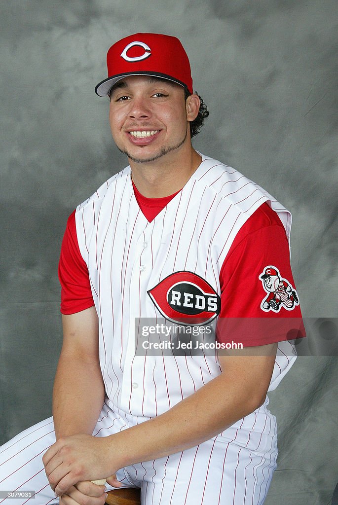 Anthony Stephan Reds Outfielder Stephen Smitherman of the Cincinnati Reds poses for a ...