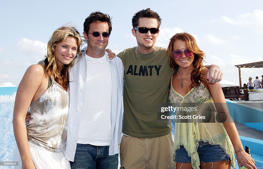 Spring Break 2004 Natasha Henstridge, Matthew Perry, Damien Fahey, and Lindsay Lohan ...