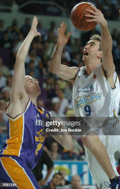 Michael Hill of the Bullets drives to the basket, during NBL match between Sydney Kings and Brisbane Bullets at Sydney Entertainment Centre, March...