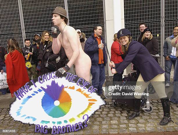 Reality TV wannabes Anthony Thomason from Sheffield and Kylie Manser from Whitstable wait in line ahead of the London round of auditions for the new...