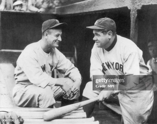 New York Yankee baseball players, Lou Gehrig and Babe Ruth . Gehrig's career ended when he was afflicted by the incurable disease amyotrophic lateral...