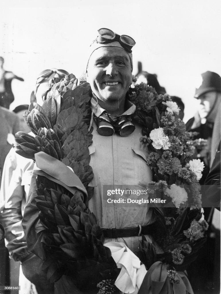 Farina Racing Driver Racing driver, Dr Giuseppe Farina after he had won the European Grand ...