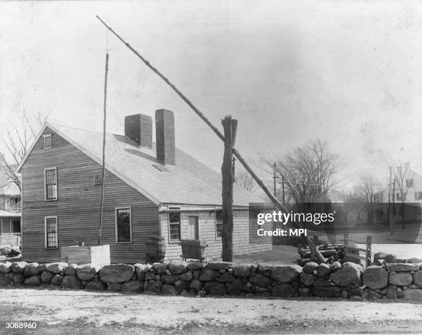 The salt-box cottage in Braintree , Massachusetts where president John Adams lived with his wife Abigail after their marriage in 1764. It was in this...