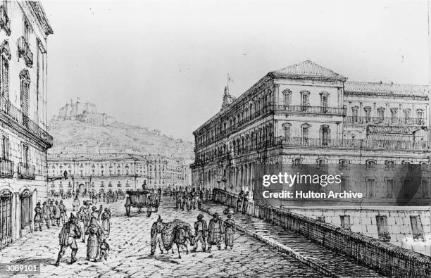 Once a royal palace, the Palazzo Reale in Naples built in the early 17th century now houses the National Library.