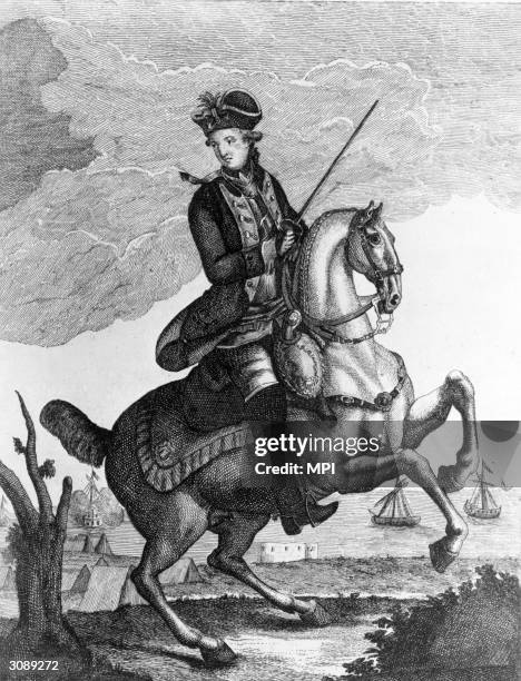 William Howe of the Conecticut Army Commander during the American Revolution. Original Artwork: Engraved by J M Probst.