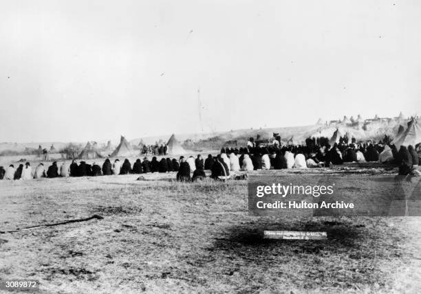 Native Americans at a council.