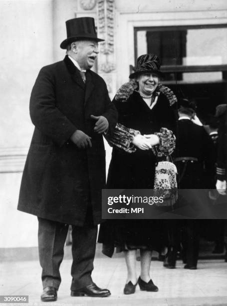 American Republican politician and the 27th President of the United States, William Howard Taft , with his wife Helen Herron Taft .