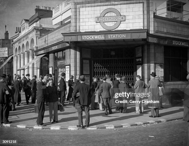 Stockwell Tube Station in London.