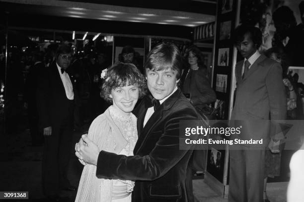 American actor Mark Hamill and his wife Marilou York attend the royal premiere of 'The Empire Strikes Back' at the Odeon Leicester Square, London,...