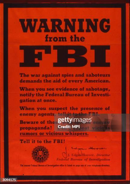 Fbi Informational Post 194点のFbi Warningの写真と高解像度写真 - Getty Images